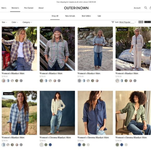 Outerknown | Women's Blanket Shirt In Electric Lime Jones Plaid - Picture 16 of 16